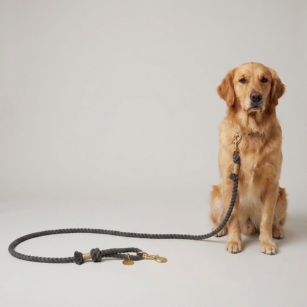 Laisse Tissée- Grise