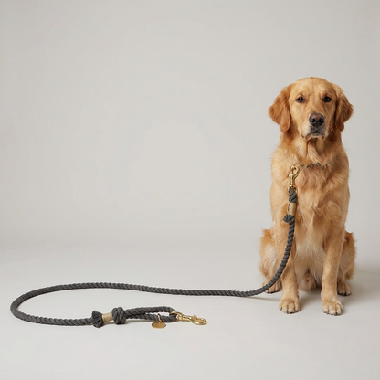 Laisse Tissée- Grise