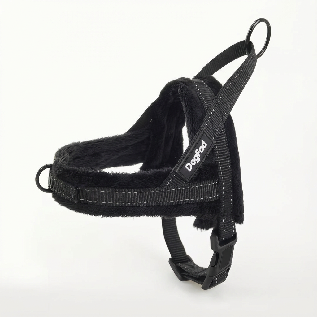 Harnais DogFad ajustable & réfléchissant- Noir