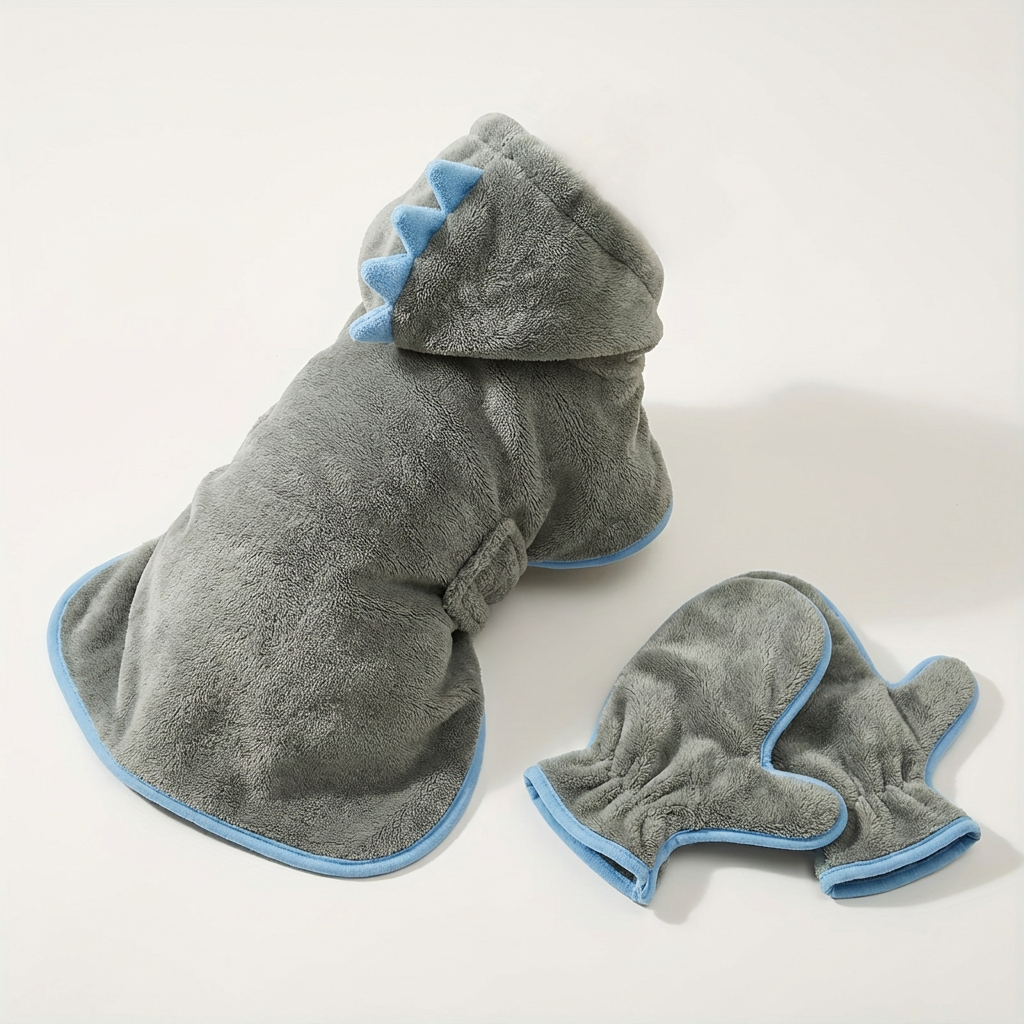 Ensemble Bain Dinosaure Gris